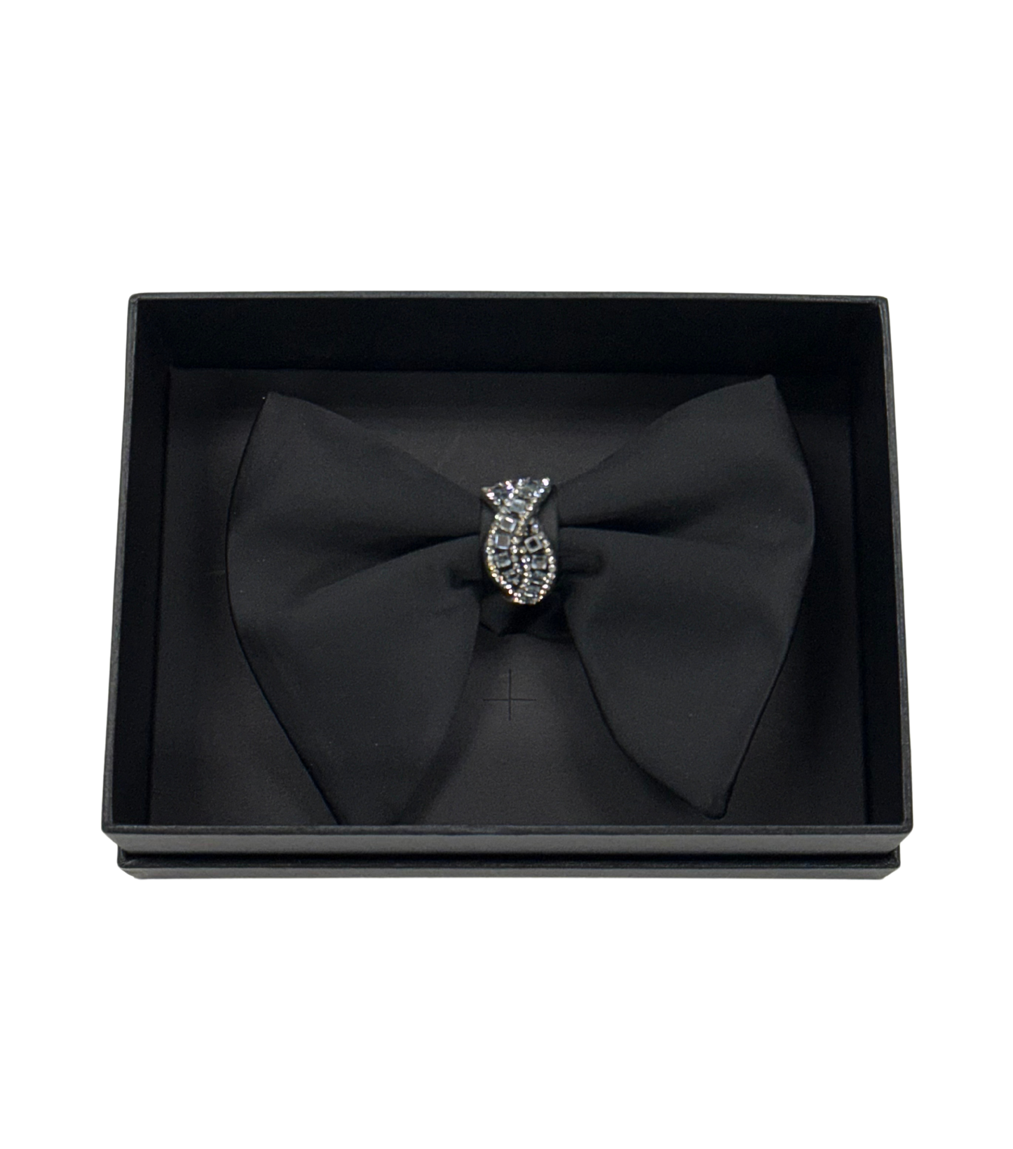 Black Crystal Bow Tie