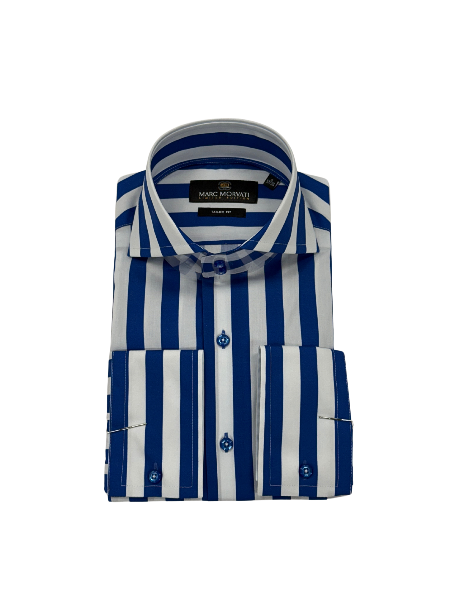 Royal Blue Stripe Dress Shirt