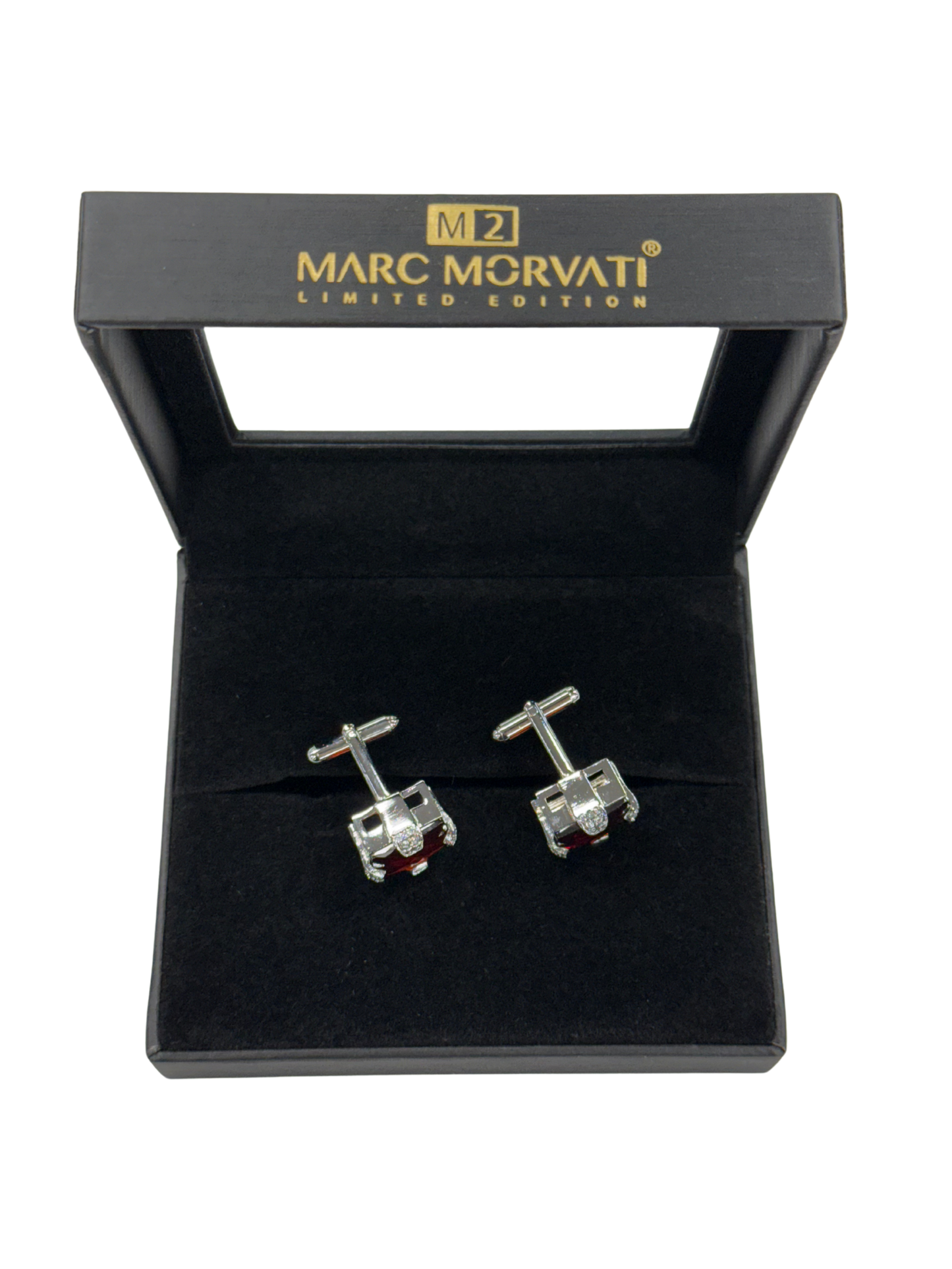 Crimson Crest Cufflinks | Silver