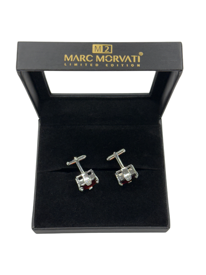 Crimson Crest Cufflinks | Silver
